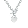 Thumbnail Image 1 of Heart Charm Toggle Necklace in Sterling Silver