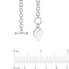 Thumbnail Image 2 of Heart Charm Toggle Necklace in Sterling Silver