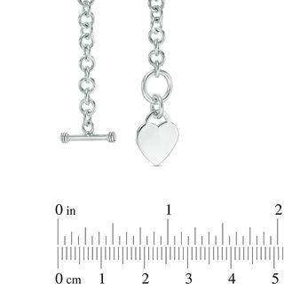 ◇Primaute◇ TOGGLE HEART NECKLACE Heart Toggle Necklace Sterling Silver 16