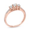 Thumbnail Image 2 of 1/2 CT. T.W. Diamond Past Present Future® Ring in 14K Rose Gold
