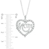 Thumbnail Image 1 of Diamond Accent "Mom" Heart Pendant in Sterling Silver