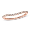 Thumbnail Image 1 of 1/8 CT. T.W. Diamond Contour Wedding Band in 14K Rose Gold