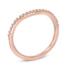 Thumbnail Image 2 of 1/8 CT. T.W. Diamond Contour Wedding Band in 14K Rose Gold