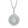 Thumbnail Image 1 of Diamond Accent Beaded Cluster Pendant in Sterling Silver