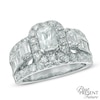 Thumbnail Image 0 of 3 CT. T.W. Certified Emerald-Cut Diamond Frame Ring in 14K White Gold (I/I1)