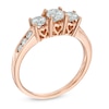 1 CT. T.W. Diamond Past Present Future® Ring in 14K Rose Gold