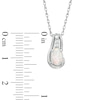 Thumbnail Image 3 of Oval Lab-Created Opal and White Sapphire Pendant, Ring and Stud Earrings Set in Sterling Silver - Size 7