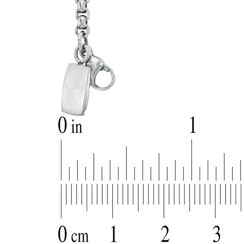 Main Image 3 of Men's Lord's Prayer Shield Pendant in Two-Tone Stainless Steel - 24"