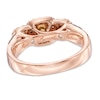 Thumbnail Image 2 of 1-1/2 CT. T.W. Champagne and White Diamond Past Present Future® Ring in 14K Rose Gold