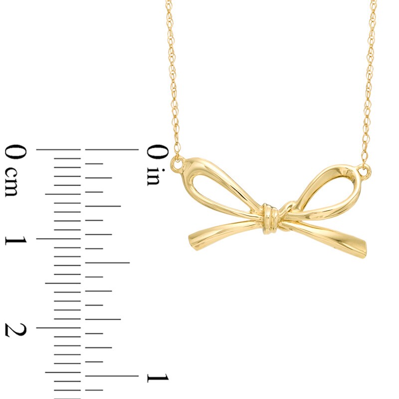 Main Image 2 of Bow Necklace in 10K Gold