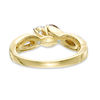 Thumbnail Image 2 of 1 CT. T.W. Champagne and White Diamond Bypass Past Present Future® Ring in 14K Gold