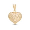 Thumbnail Image 1 of Diamond-Cut Puffed Heart Necklace Charm in 14K Gold