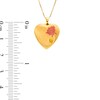 Thumbnail Image 2 of Diamond-Cut "I Love You" Rose Heart Locket Necklace Charm in 14K Gold