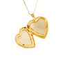 Thumbnail Image 3 of Diamond-Cut "I Love You" Rose Heart Locket Necklace Charm in 14K Gold