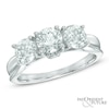 Thumbnail Image 0 of 2 CT. T.W. Certified Diamond Past Present Future® Ring in 14K White Gold (I/I2)