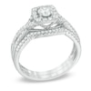 Thumbnail Image 1 of 3/4 CT. T.W. Certified Canadian Diamond Frame Bridal Set in 14K White Gold (I/I2)