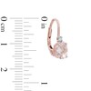Thumbnail Image 2 of Oval Morganite and Diamond Accent Drop Earrings in 10K Rose Gold