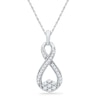 Thumbnail Image 0 of 1/4 CT. T.W. Multi-Diamond Infinity Pendant in 10K White Gold