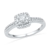 Thumbnail Image 1 of 1/3 CT. T.W. Diamond Frame Promise Ring in 10K White Gold