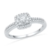 1/3 CT. T.W. Diamond Frame Promise Ring In 10K White Gold