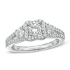 Thumbnail Image 1 of Celebration Ideal 1 CT. T.W. Certified Diamond Three Stone Engagement Ring in 14K White Gold (I/I1)