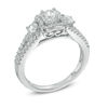 Thumbnail Image 2 of Celebration Ideal 1 CT. T.W. Certified Diamond Three Stone Engagement Ring in 14K White Gold (I/I1)
