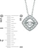 Thumbnail Image 2 of 1/2 CT. T.W. Diamond Tilted Square Pendant in 14K White Gold