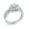 5/8 CT. T.W. Diamond Tri-Sides Bridal Set in 10K White Gold
