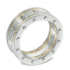 Thumbnail Image 1 of Men's Riveted Ring in Two-Tone Stainless Steel - Size 10