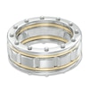 Thumbnail Image 2 of Men's Riveted Ring in Two-Tone Stainless Steel - Size 10