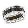 Thumbnail Image 0 of Men's Riveted Ring in Tri-Tone Stainless Steel - Size 10