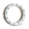 Thumbnail Image 1 of Men's Riveted Ring in Tri-Tone Stainless Steel - Size 10