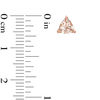 Thumbnail Image 2 of 5.0mm Trillion-Cut Morganite Solitaire Stud Earrings in 10K Rose Gold