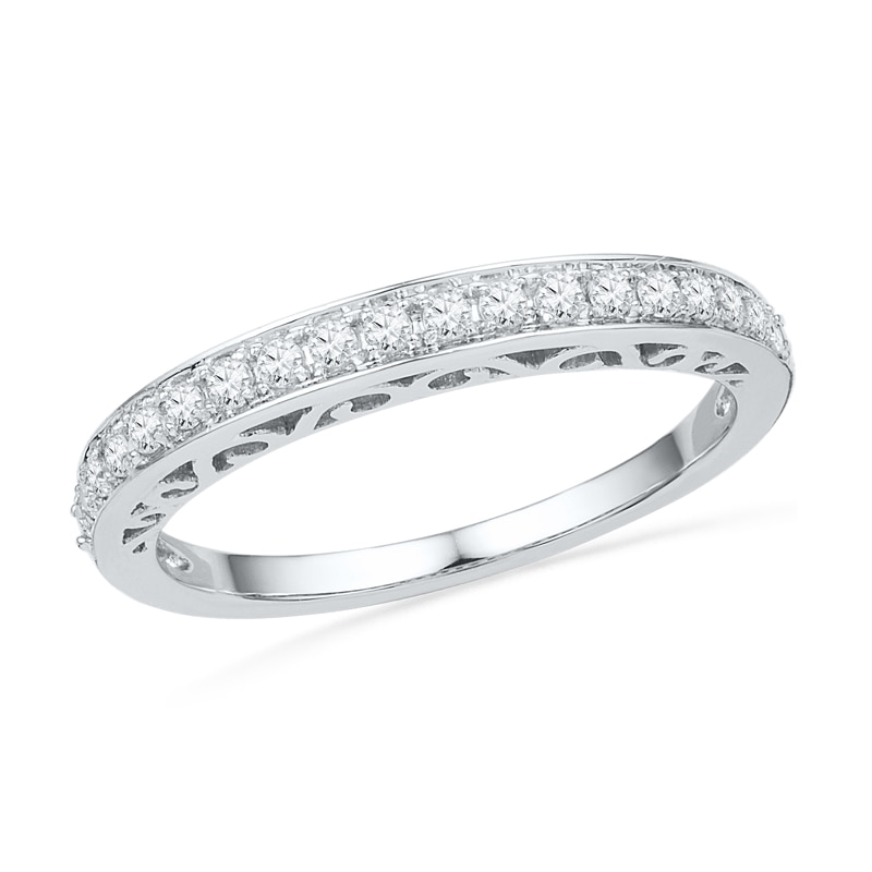Main Image 1 of 1/4 CT. T.W. Diamond Anniversary Band in 10K White Gold