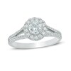 Thumbnail Image 0 of 1 CT. T.W. Diamond Frame Split Shank Engagement Ring in 14K White Gold