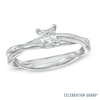Celebration Ideal 3/8 CT. Princess-Cut Diamond Solitaire Engagement Ring in 14K White Gold (I/I1)
