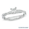 Thumbnail Image 1 of Celebration Ideal 3/8 CT. Princess-Cut Certified Diamond Solitaire Engagement Ring in 14K White Gold (I/I1)