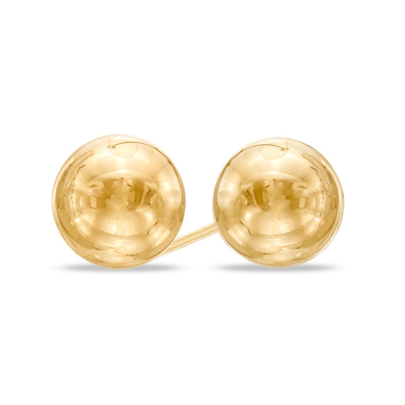 Main Image 1 of 8.0mm Ball Stud Earrings in 14K Gold