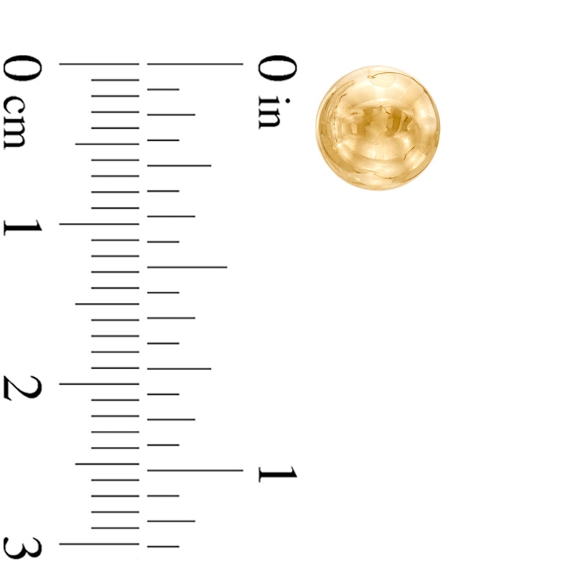 Main Image 2 of 8.0mm Ball Stud Earrings in 14K Gold