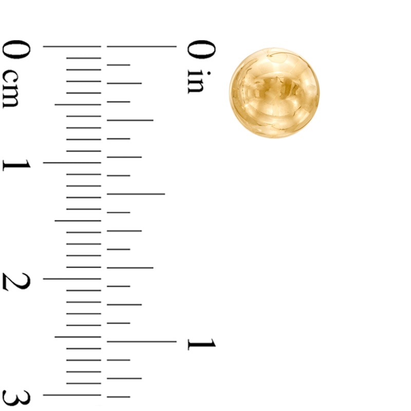 8.0mm Ball Stud Earrings in 14K Gold