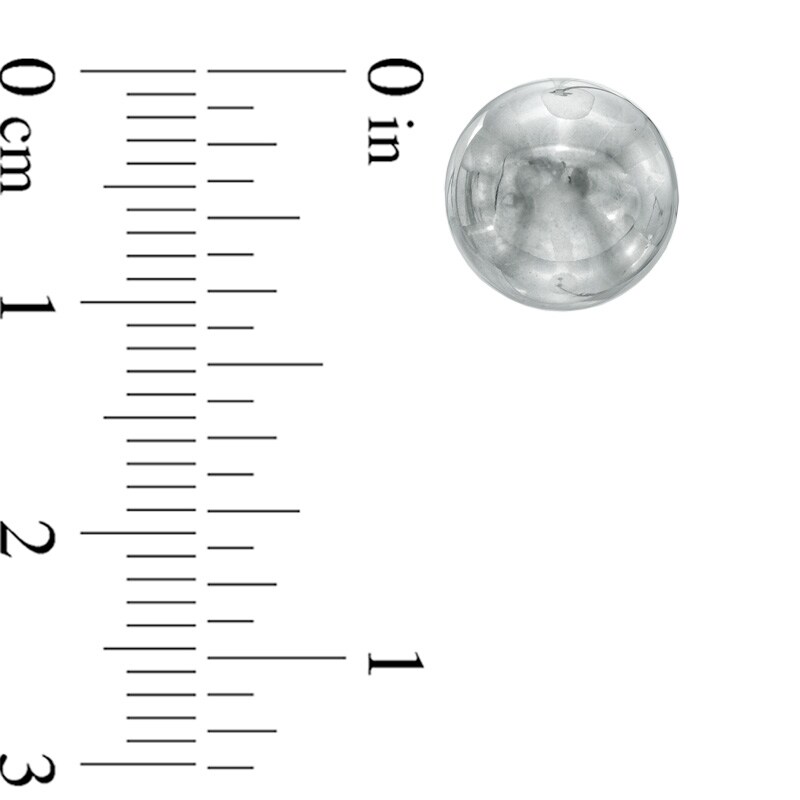 10.0mm Ball Stud Earrings in 14K White Gold