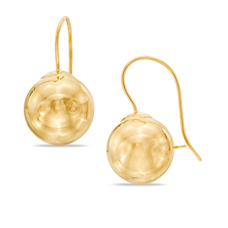 Main Image 1 of 12.0mm Ball Drop Earrings in 14K Gold