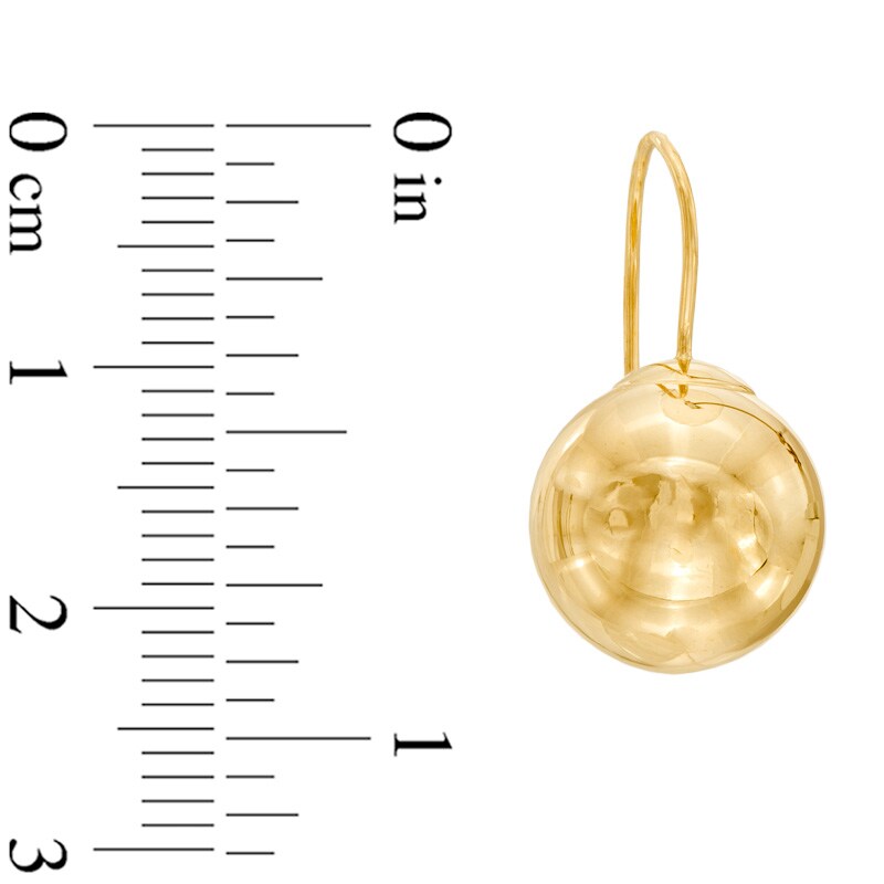 Main Image 2 of 12.0mm Ball Drop Earrings in 14K Gold