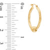 Thumbnail Image 2 of Bead Hoop Earrings in 14K Gold