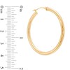 Thumbnail Image 2 of 40mm Round Tube Hoop Earrings in 14K Gold