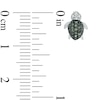 Thumbnail Image 2 of 1/6 CT. T.W. Enhanced Green and White Diamond Turtle Stud Earrings in Sterling Silver
