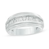 Thumbnail Image 0 of 1/2 CT. T.W. Baguette and Round Diamond Alternating Step Edge Band in 14K White Gold
