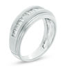 Thumbnail Image 1 of 1/2 CT. T.W. Baguette and Round Diamond Alternating Step Edge Band in 14K White Gold