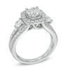 Thumbnail Image 2 of Celebration Ideal 2-1/5 CT. T.W. Certified Diamond Three Stone Engagement Ring in 14K White Gold (I/I1)