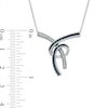 Thumbnail Image 2 of 1/8 CT. T.W. Enhanced Blue and White Diamond Necklace, Drop Earrings and Bangle Set in Sterling Silver